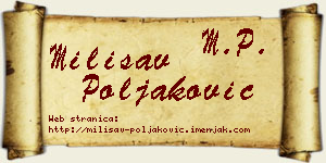 Milisav Poljaković vizit kartica